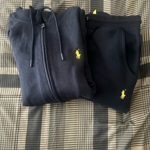 Polo Ralph Lauren Sweatsuit Tracksuit Hoodie Joggers : size: Medium **full Set**